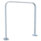Lean-on hoop made of flat steel | 50 x 12 mm | in bent design | without cross bar | total width: 750 mm | hot-dip galvanized